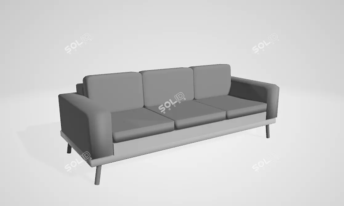 Elevated Comfort Sofa 3D model image 1