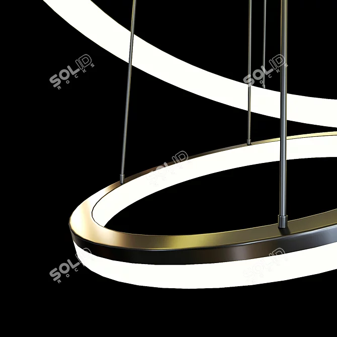 Dimensional Circle Light: Modern Illumination Solution 3D model image 3