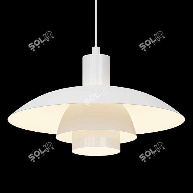 Elegant Multi-level Pendant Light 3D model image 1