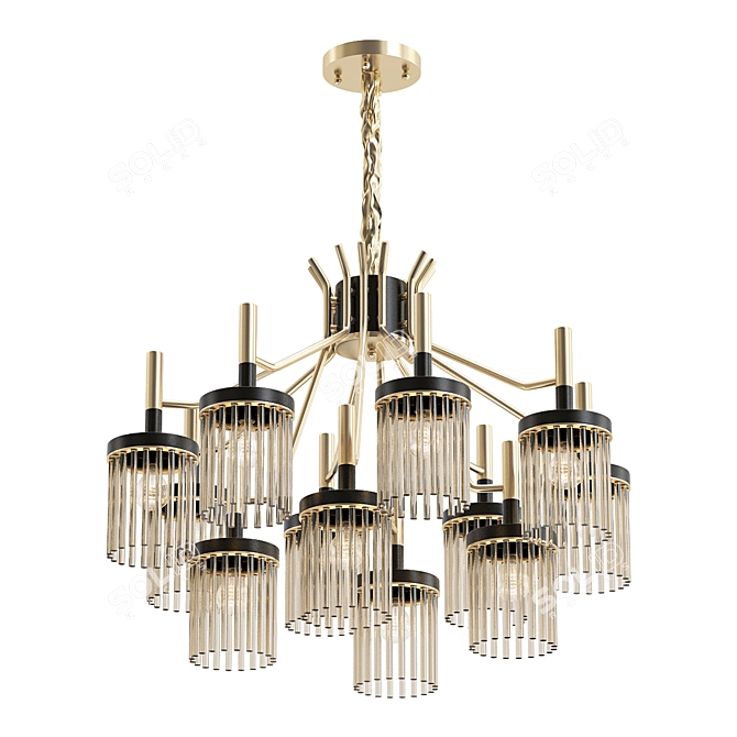 Luminous Lanza Chandelier 3D model image 1