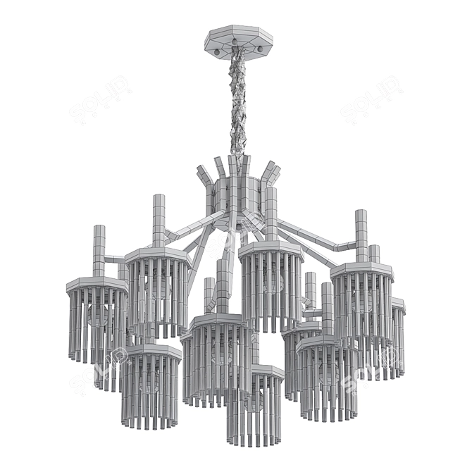 Luminous Lanza Chandelier 3D model image 2