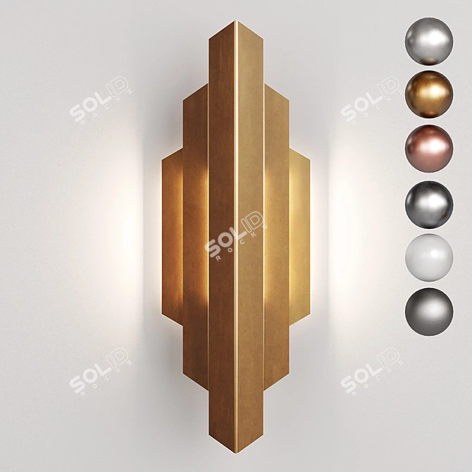Deco Sconce - Elegant Wall Lighting 3D model image 1