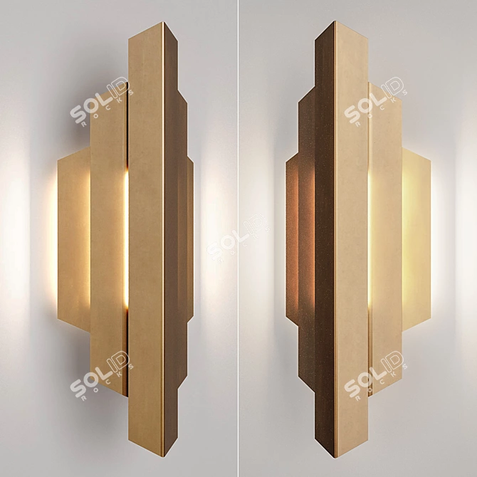 Deco Sconce - Elegant Wall Lighting 3D model image 2