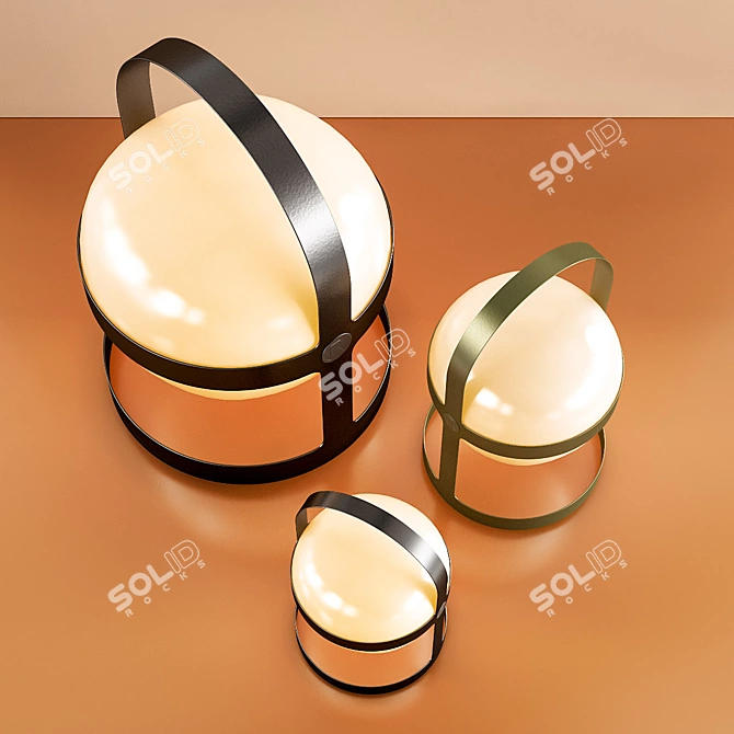 Solar Soft Spot Set - Eco-friendly Wireless Lighting Solution 3D model image 3