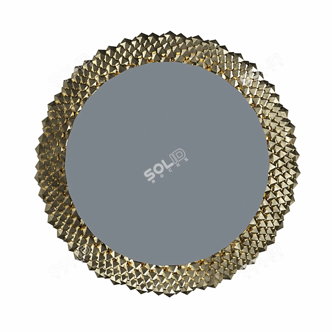 Metal Round Mirror 500mm 3D model image 1