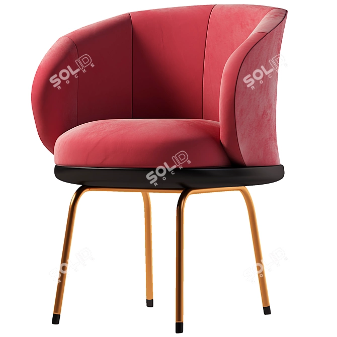 Modern Armchair: Stylish and Comfortable 3D model image 3