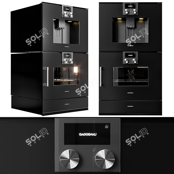 Ultimate Double Oven & Coffee Collection: Gaggenau, AEG, and Neff 3D model image 3