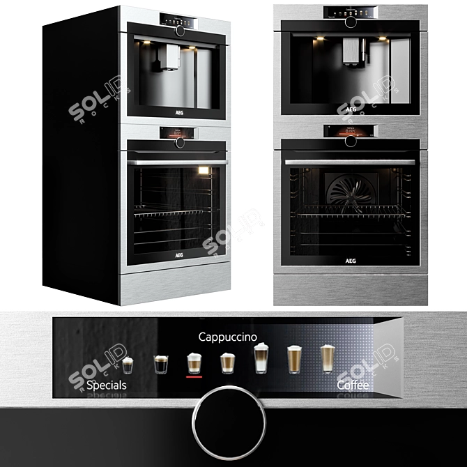 Ultimate Double Oven & Coffee Collection: Gaggenau, AEG, and Neff 3D model image 4