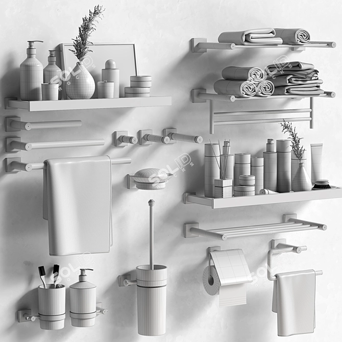 Versatile Bathroom Essentials Set 3D model image 6