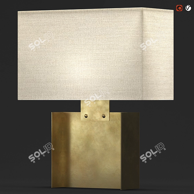 Elegant Beam Accent Lamp 3D model image 1