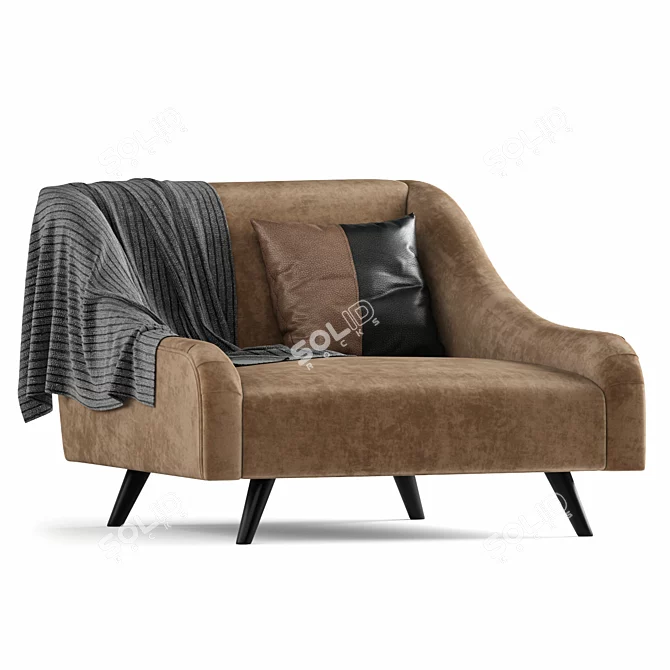 Stylish Elgin Armchair: Modern Design & Comfort 3D model image 1