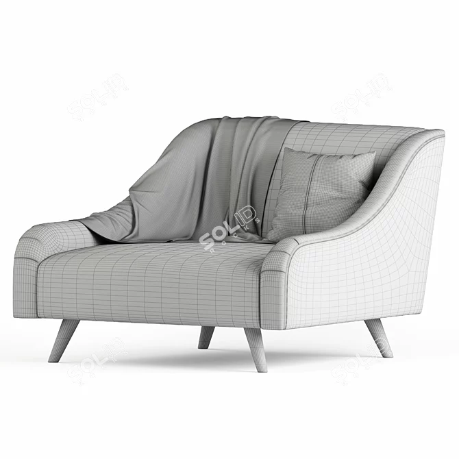 Stylish Elgin Armchair: Modern Design & Comfort 3D model image 4