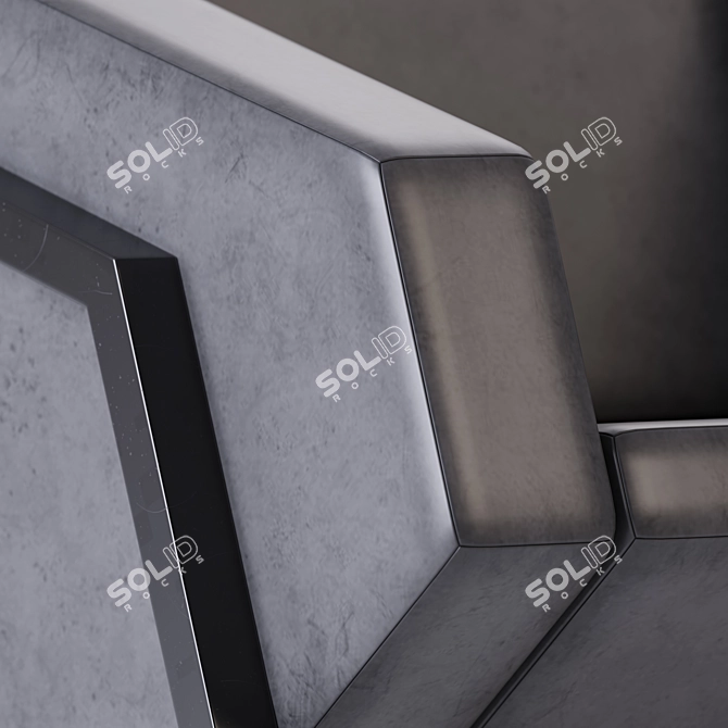 Sleek Minimalist Armchair 3D model image 2