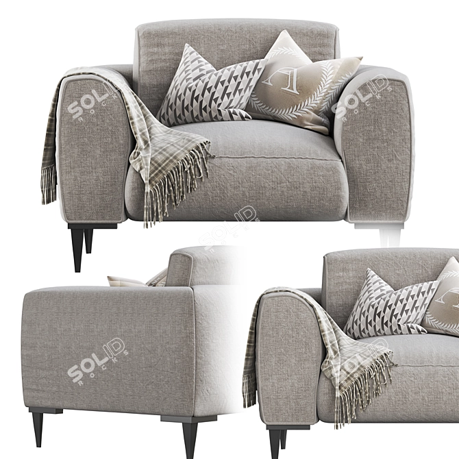 Elegant Chateau dax Armchair: Timeless Luxury 3D model image 3