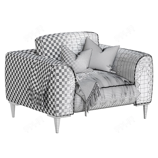 Elegant Chateau dax Armchair: Timeless Luxury 3D model image 4