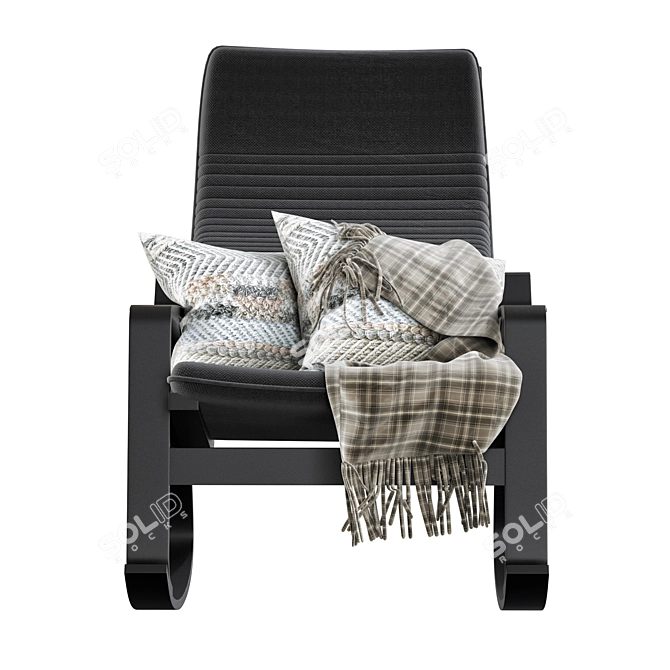 ComfortCrafts Modern Rocking Chair: The Perfect Addition to Your Home! 3D model image 2