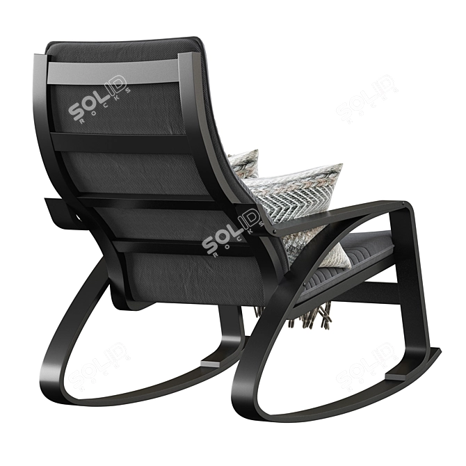 ComfortCrafts Modern Rocking Chair: The Perfect Addition to Your Home! 3D model image 4