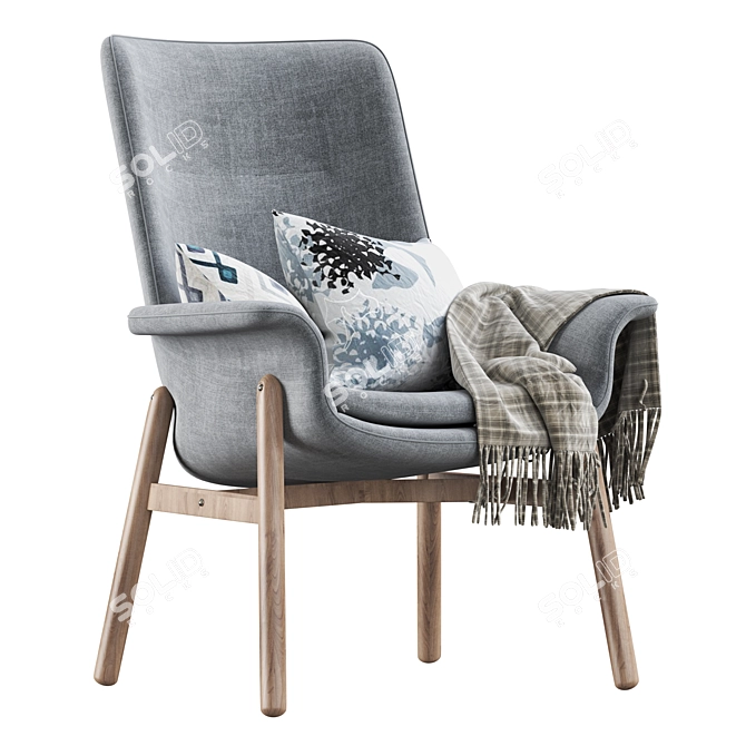 Stylish Vedbo Armchair by IKEA 3D model image 5