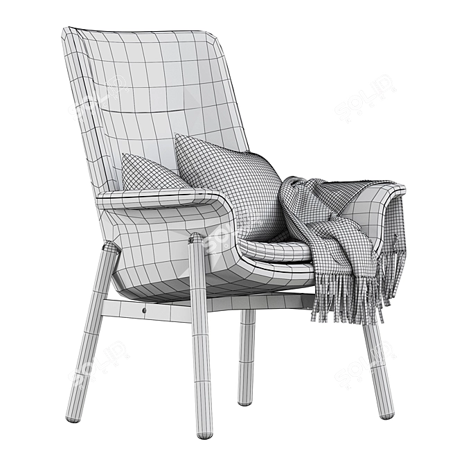 Stylish Vedbo Armchair by IKEA 3D model image 6