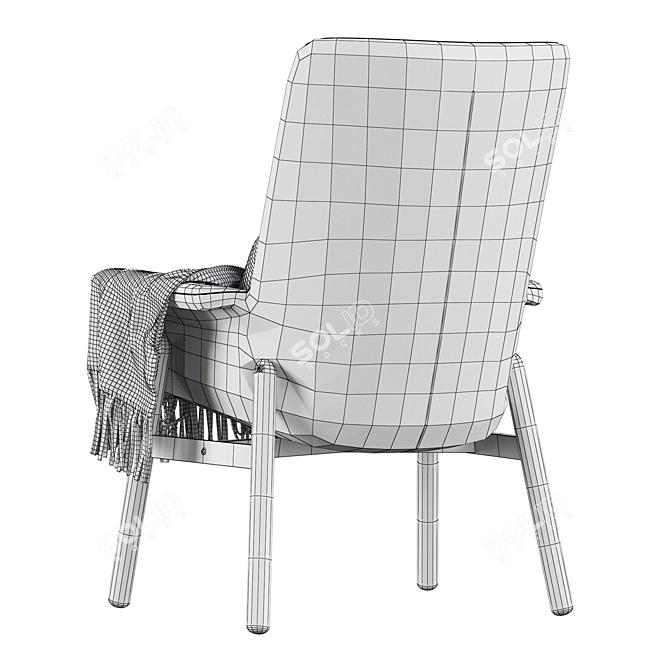 Stylish Vedbo Armchair by IKEA 3D model image 7