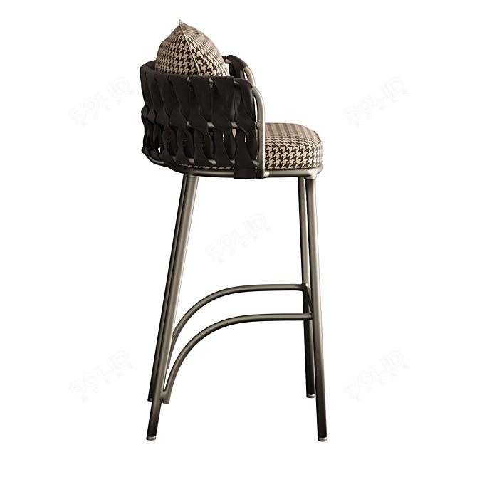 Elegant Aura Bar Stool 3D model image 2