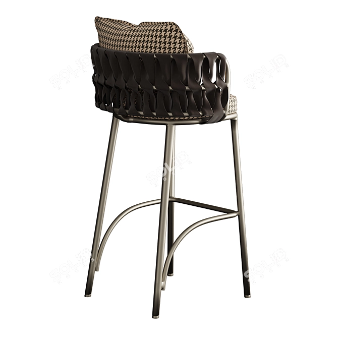 Elegant Aura Bar Stool 3D model image 3