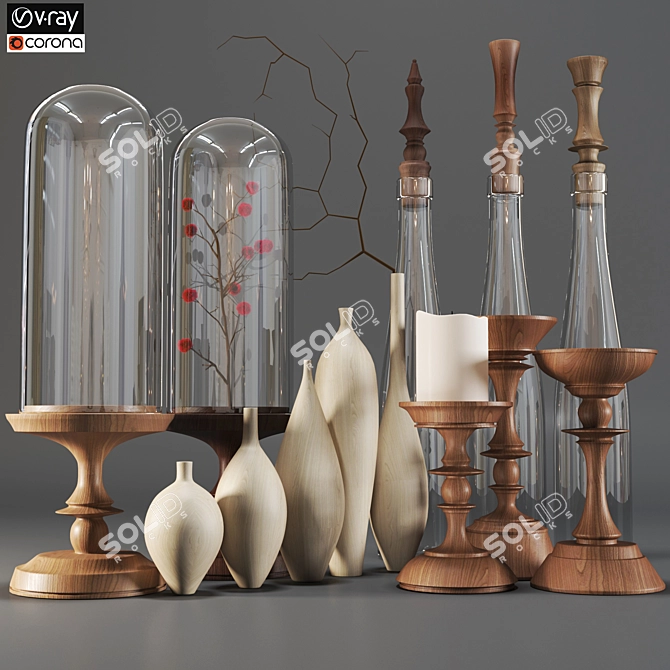 Elegant Decor Set for Stylish Spaces 3D model image 1