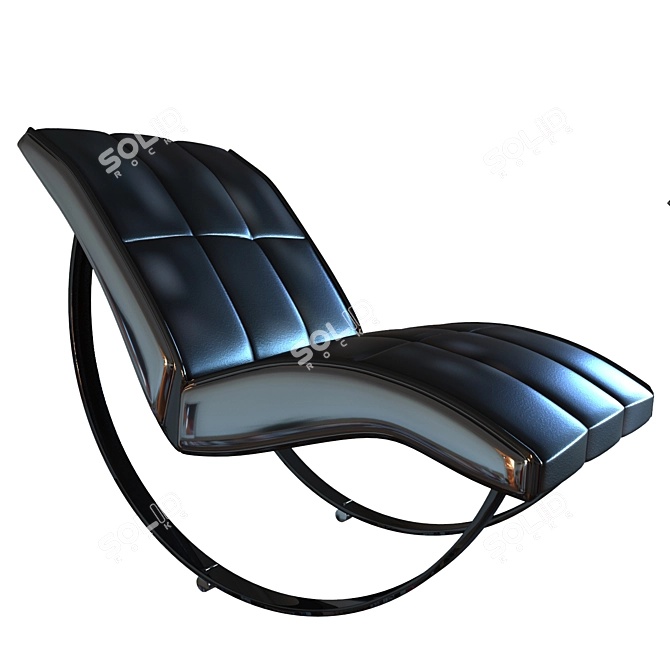 Leather Rocking Armchair 3D model image 1