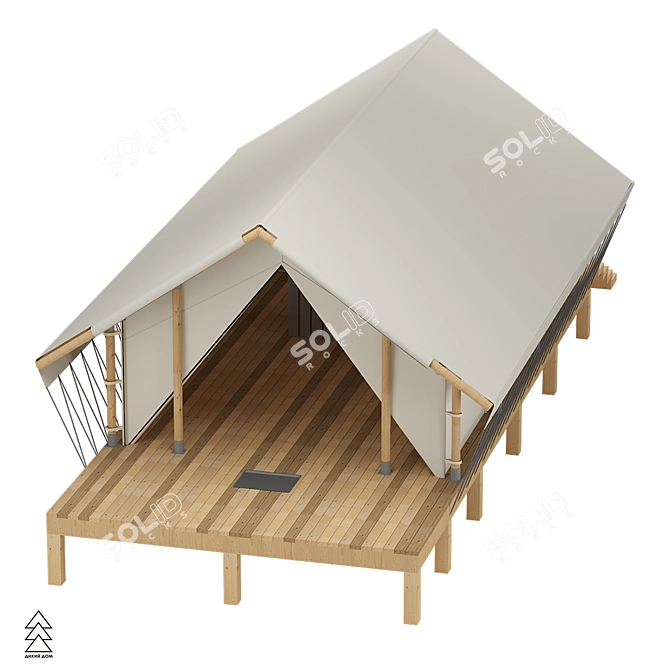 Wild House Safari Tent "South" - Ultimate Glamping Experience 3D model image 2