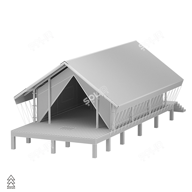 Wild House Safari Tent "South" - Ultimate Glamping Experience 3D model image 4