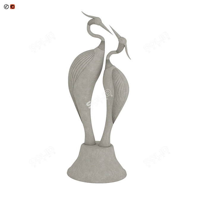 Sculpted Bird Statues for Sale 3D model image 2