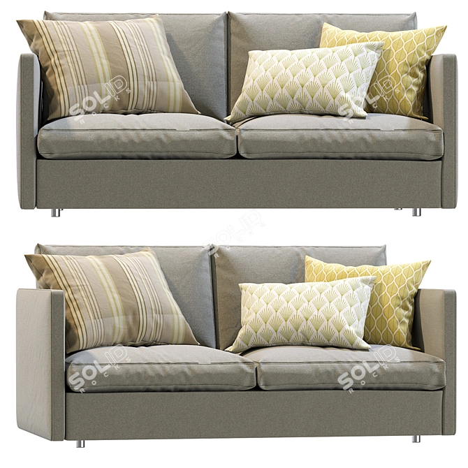 Modern West Elm Harris Sofa 3D model image 1