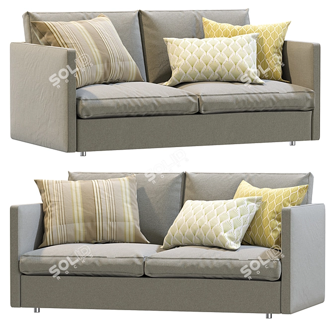 Modern West Elm Harris Sofa 3D model image 2