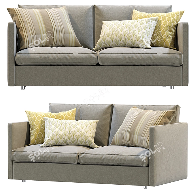 Modern West Elm Harris Sofa 3D model image 4