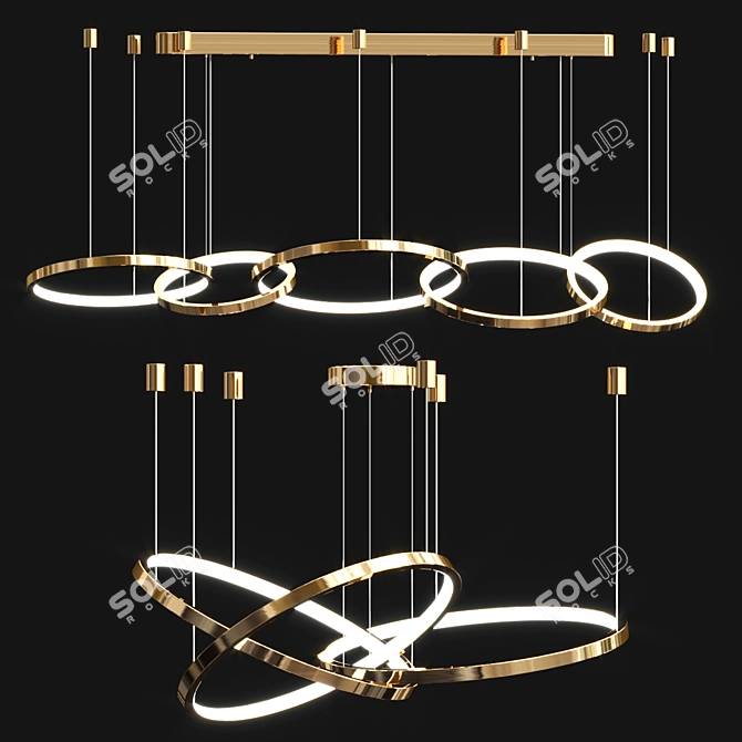 Elegance Illuminated: Lexington Chandelier 3D model image 1