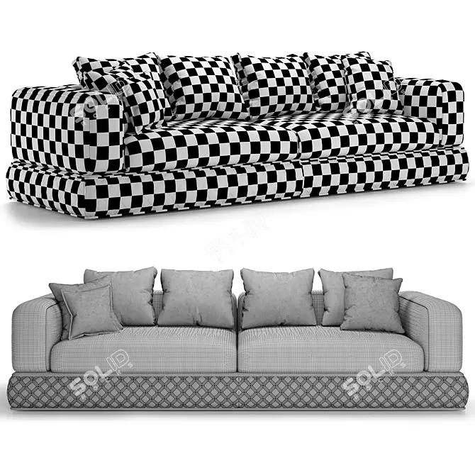 Luxury BENTLEY HOME Westbury Sofa 3D model image 2