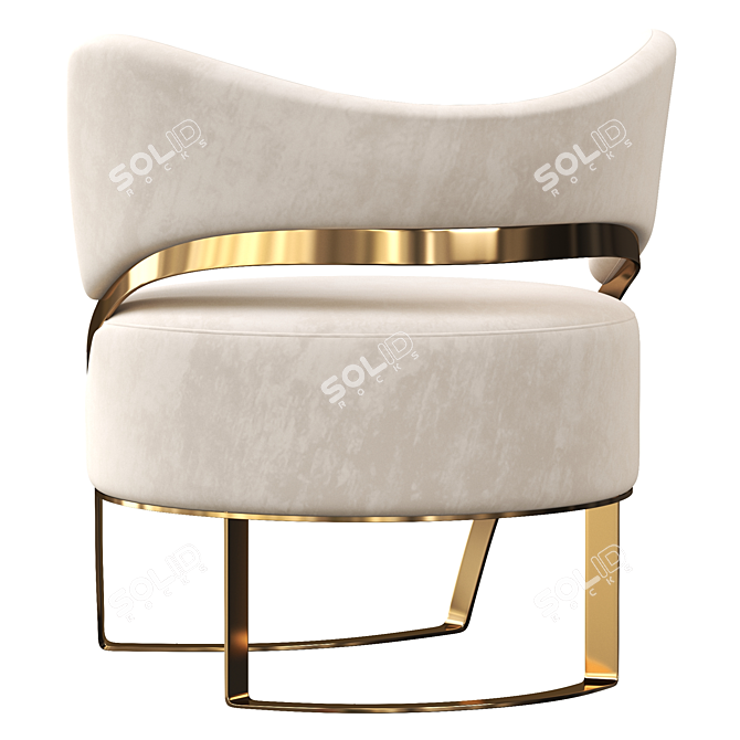 Gotham Luxury Armchair 3D model image 4