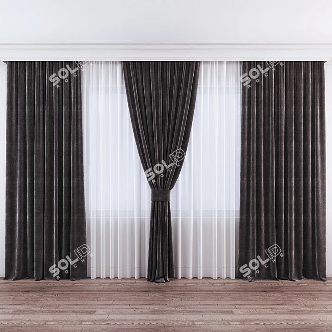 Elegant 2014 Curtains 3D model image 3
