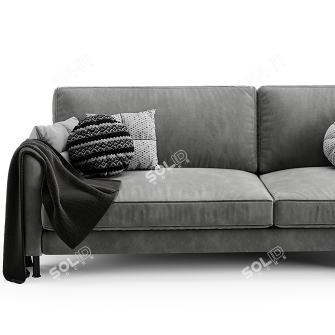 Boconcept Indivi Sofa: Contemporary Comfort & Style 3D model image 2