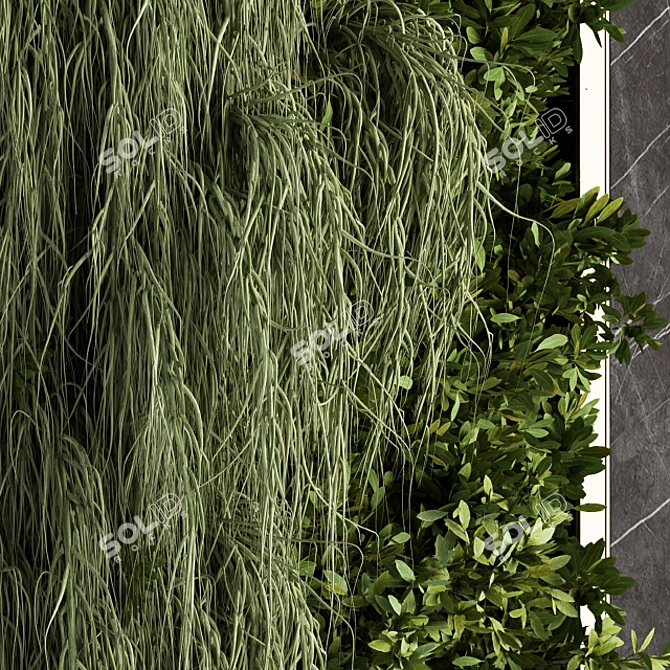 Green Oasis - Vertical Garden Wall 3D model image 2