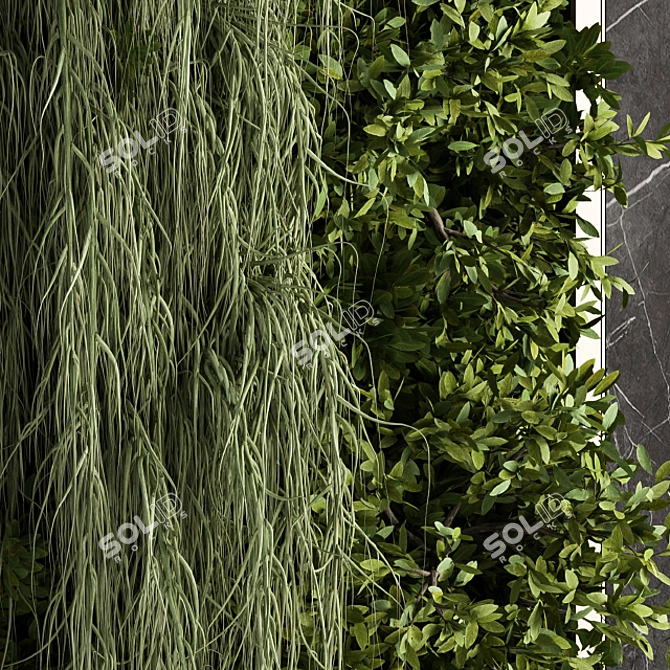 Green Oasis - Vertical Garden Wall 3D model image 3