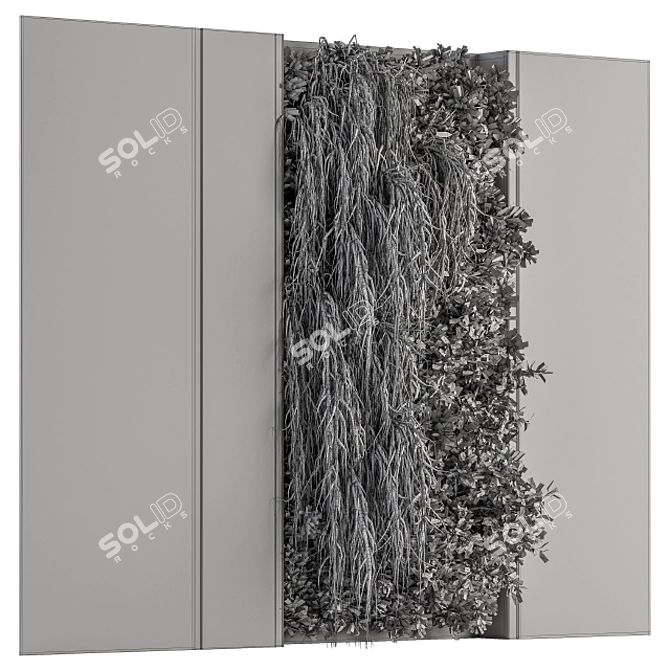 Green Oasis - Vertical Garden Wall 3D model image 4