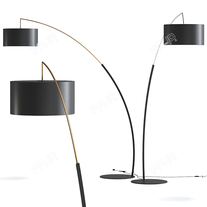 Ligne Roset DIMENSIONS Metal Floor Lamp 3D model image 2