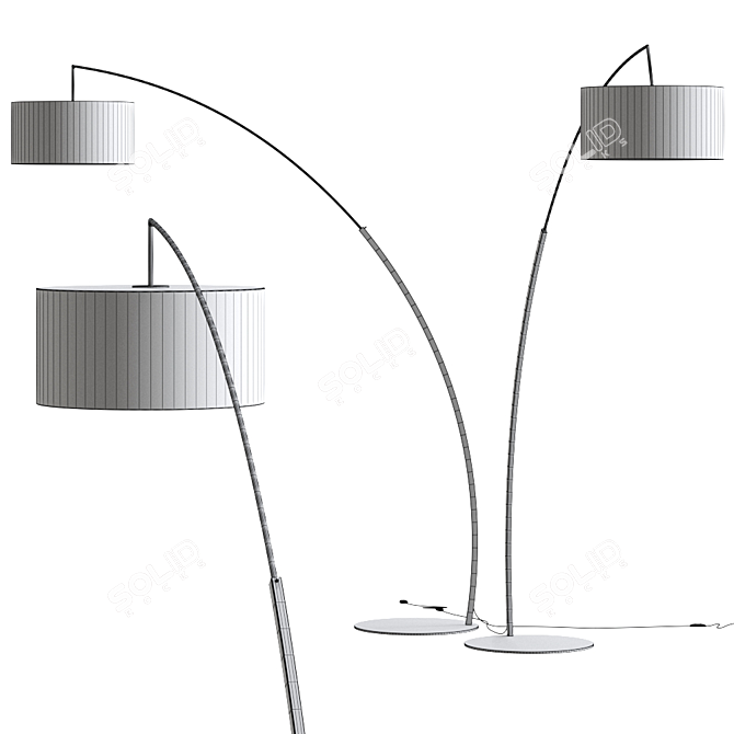 Ligne Roset DIMENSIONS Metal Floor Lamp 3D model image 3