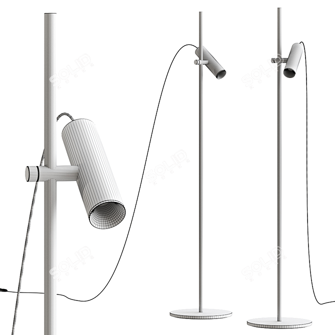 Sleek LED Floor Lamp: DOTS Illuminate in Style 3D model image 2