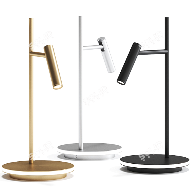 Modern Metal LED Table Lamp 3D model image 2