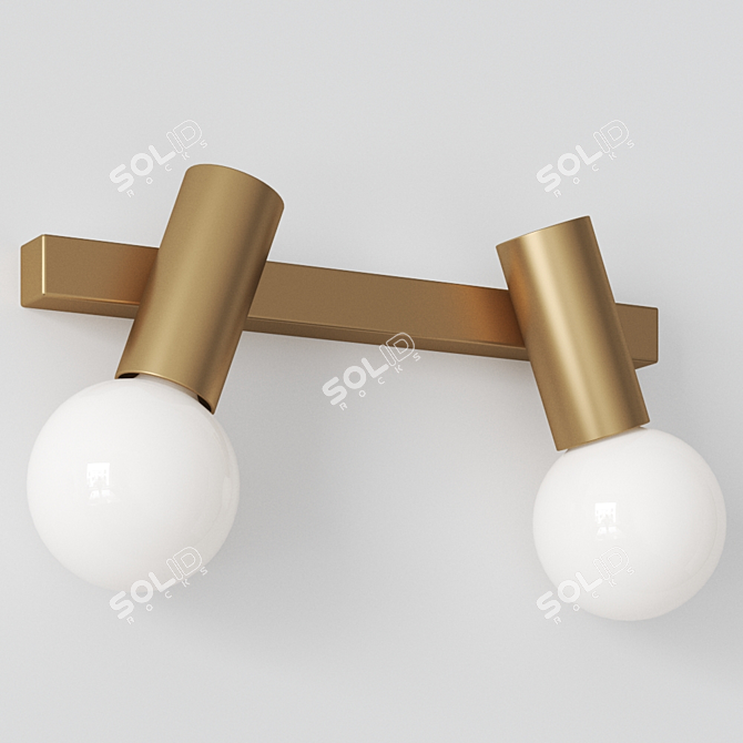 Sleek Mist Glass Wall Lamp 3D model image 3