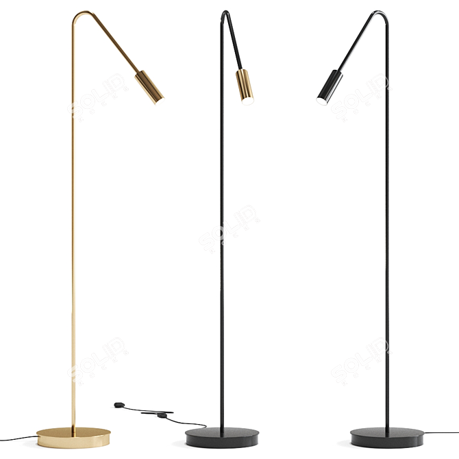 Modern LED Floor Lamp: VOLTA by Estiluz 3D model image 1