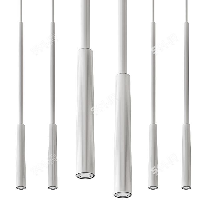 PIPPET Pendant Lamp: Modern LED Lighting 3D model image 3