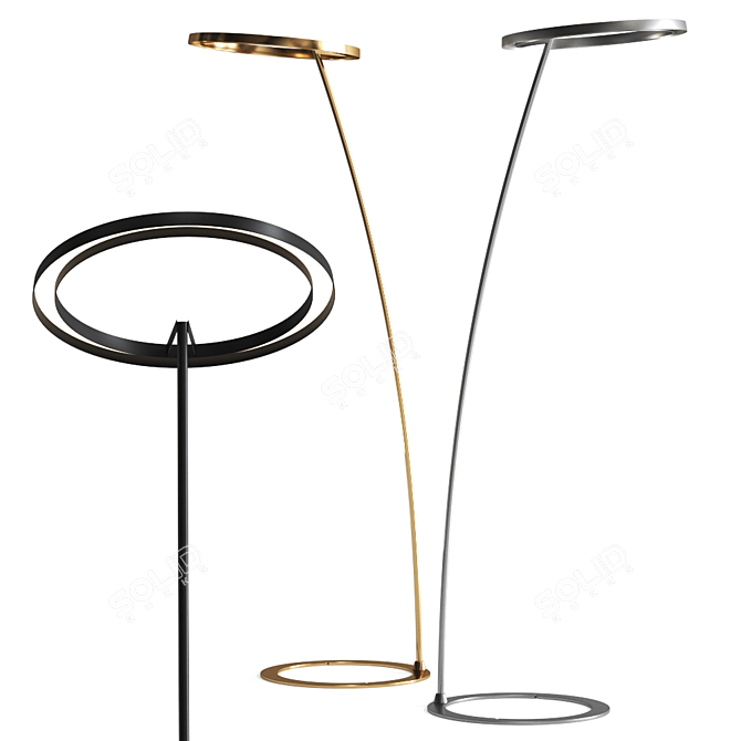 Lira LED Aluminium Floor Lamp 3D model image 1